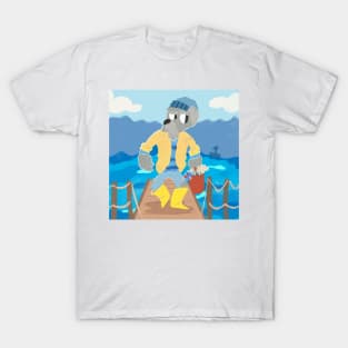 fisherman schnauzer T-Shirt